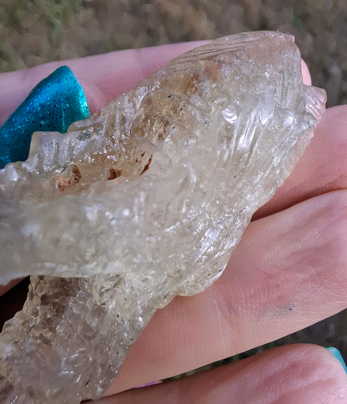 Libyan Desert Glass DRAGON HEAD carving, 22.42g, Tektite (Ref: Dragon 2)