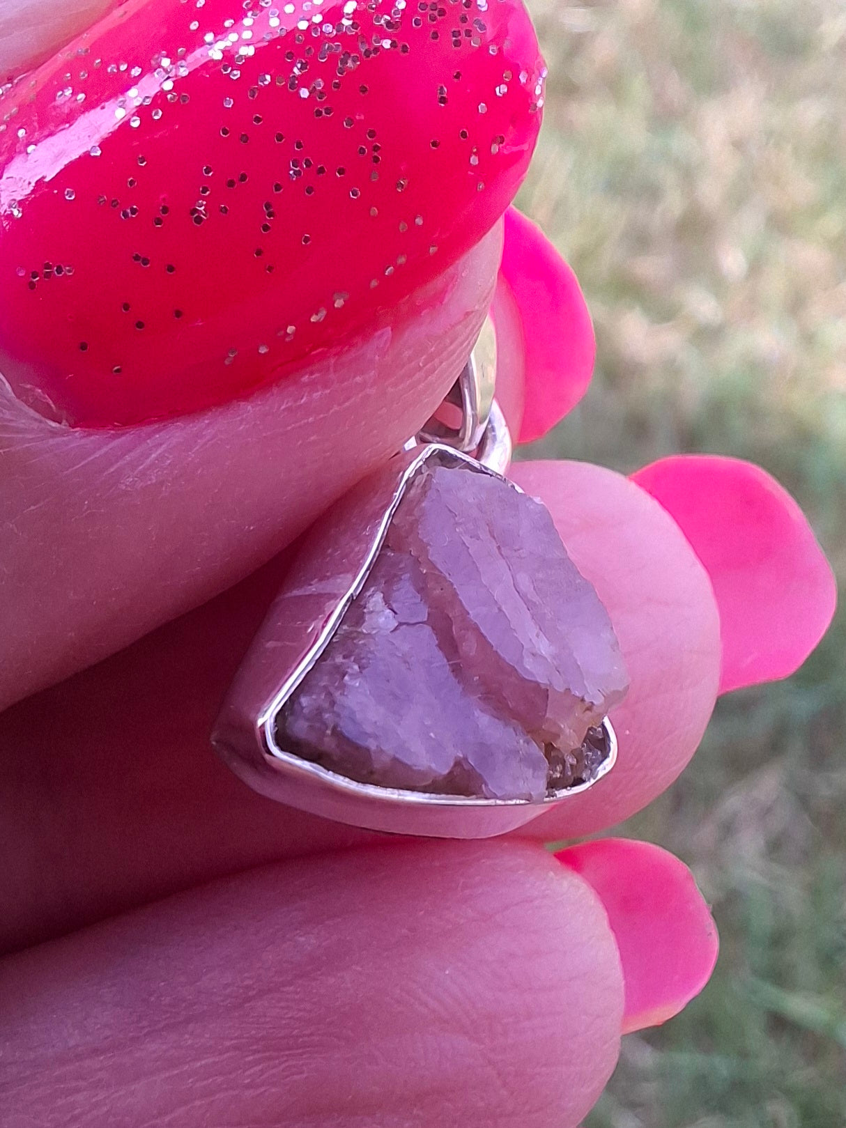 Pink Tourmaline Pendant, 925 Silver, Crystal (Ref: PT74)