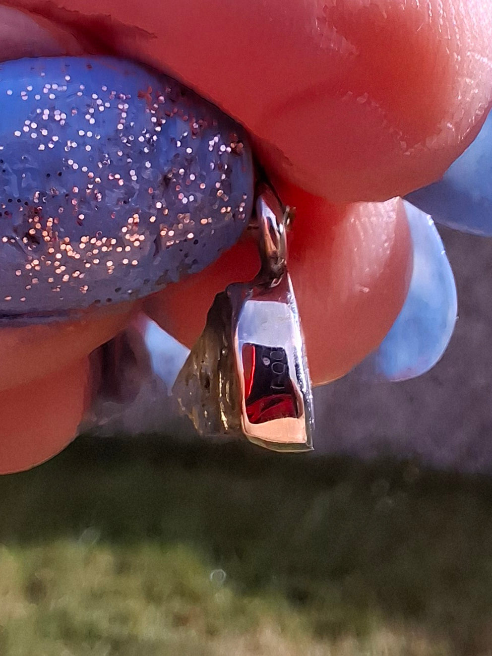 Moldavite Pendant, 925 Silver, Tektite (Ref: P50)