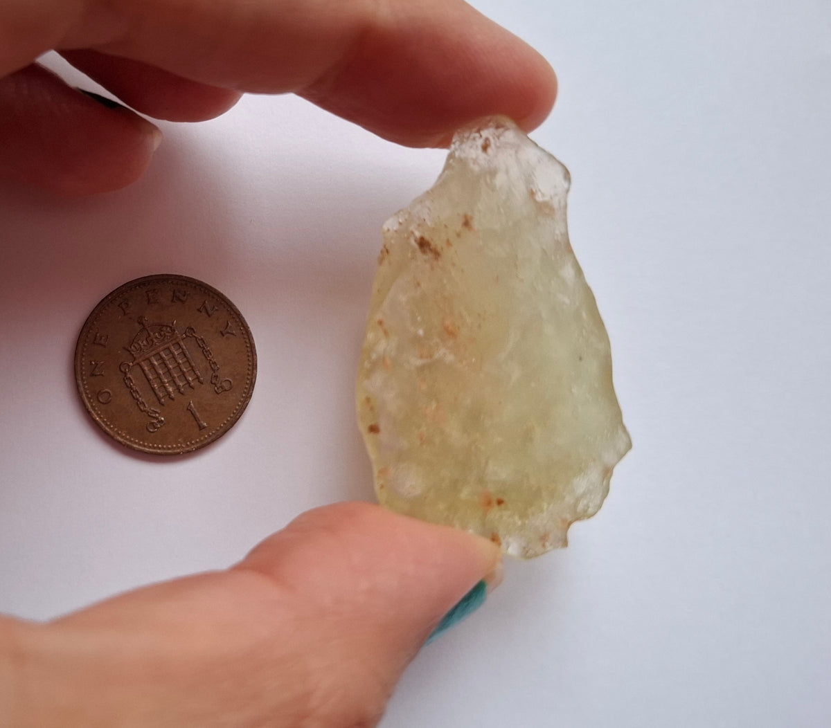 Libyan Desert Glass GANESHA carving, 18.39g, Tektite (Ref: Ganesha3)