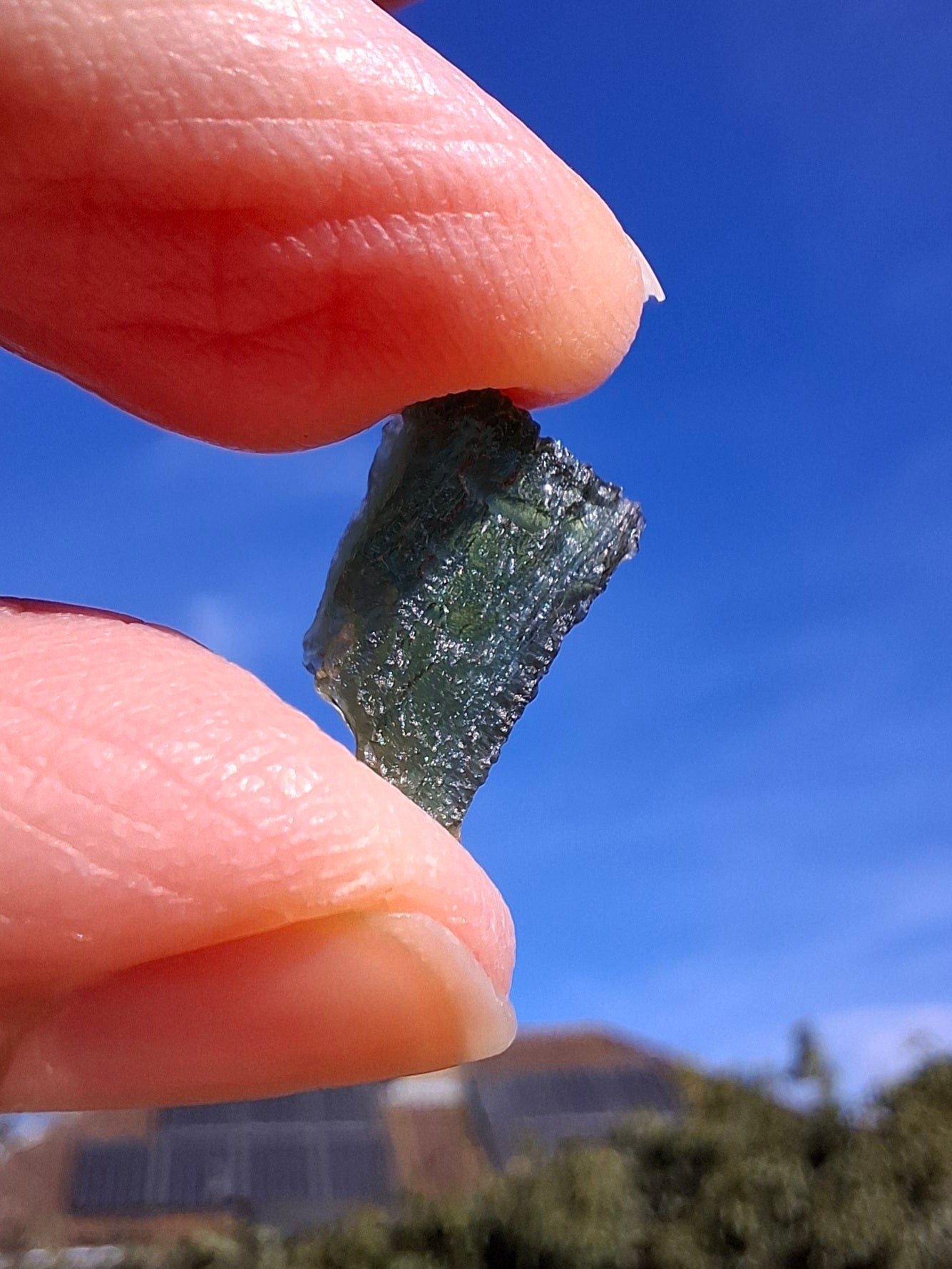 Moldavite Piece, 0.73g, Tektite (Ref: 1331)