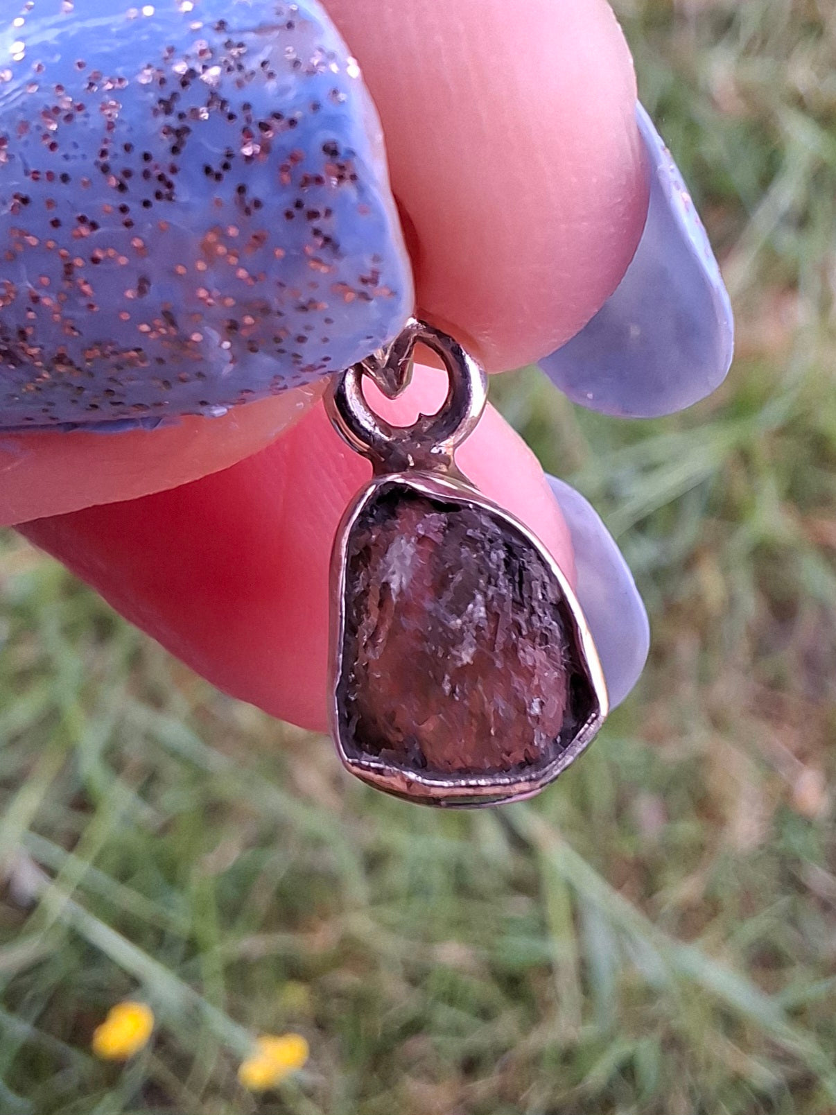 Moldavite Pendant, 925 Silver, Tektite (Ref: P40)