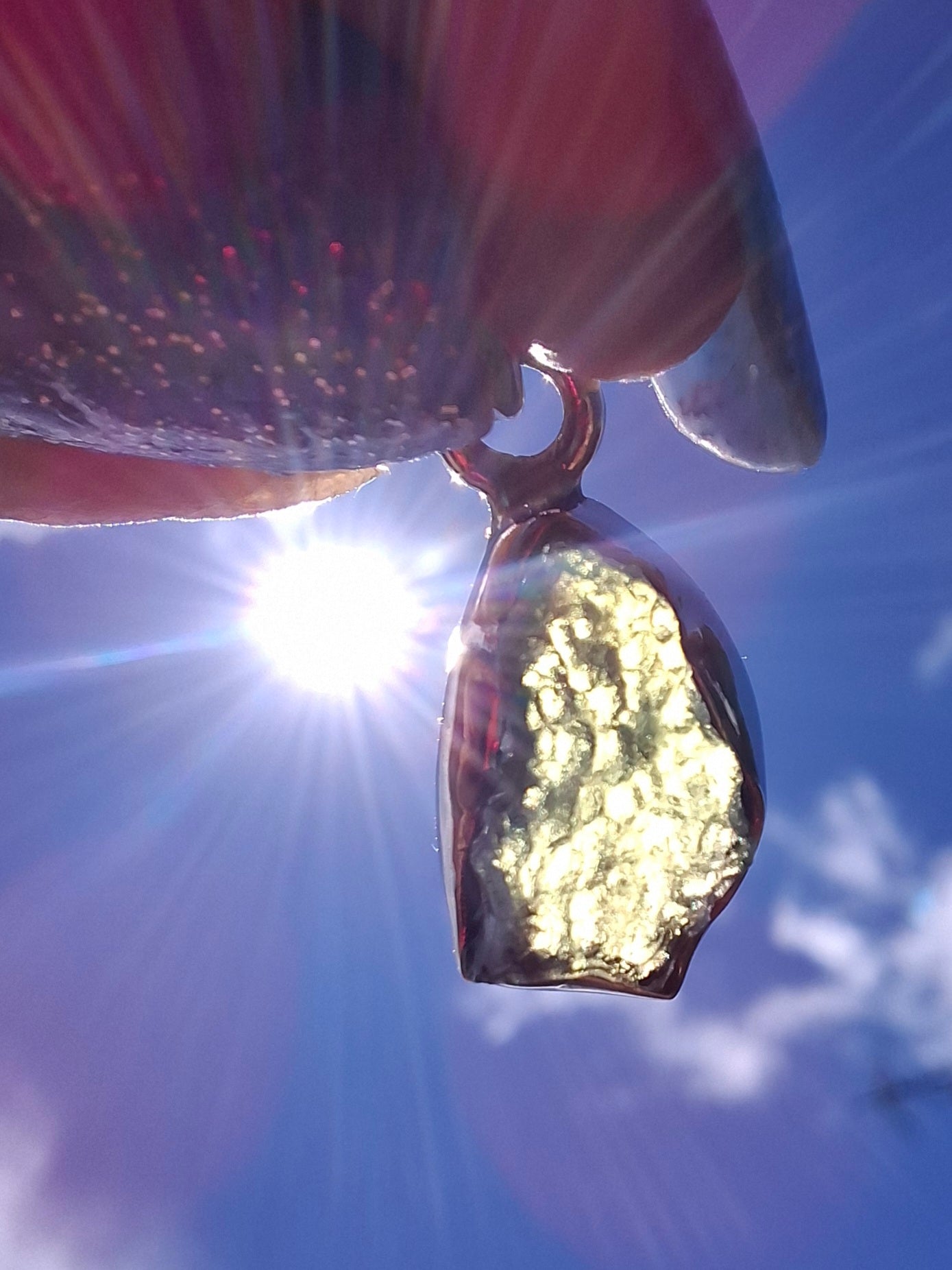 Moldavite Pendant, 925 Silver, Tektite (Ref: P71)