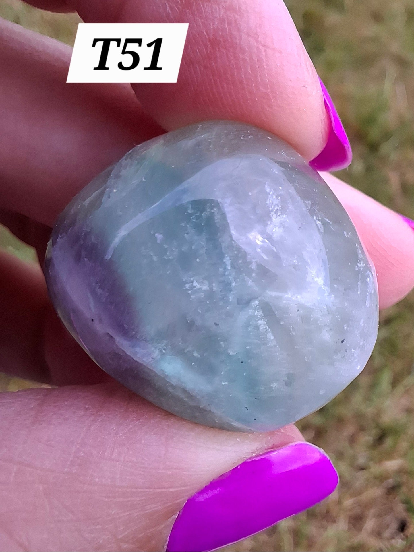 Fluorite, Tumble Stone, Crystal (Ref: T51)