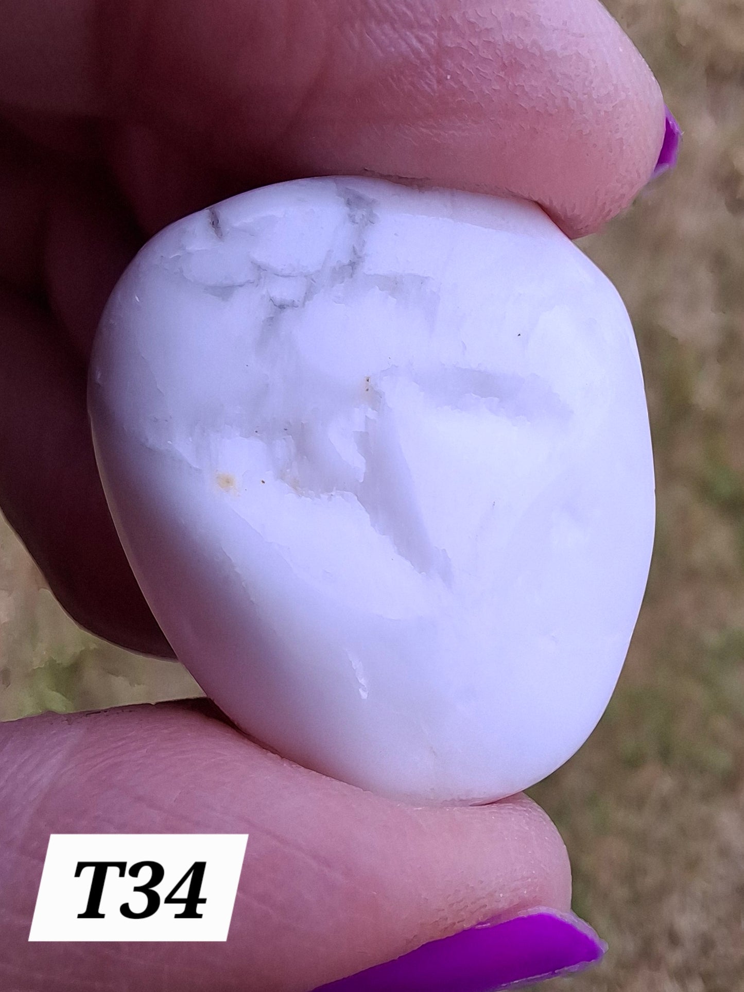 Howlite, Tumble Stone, Crystal (Ref: T34)