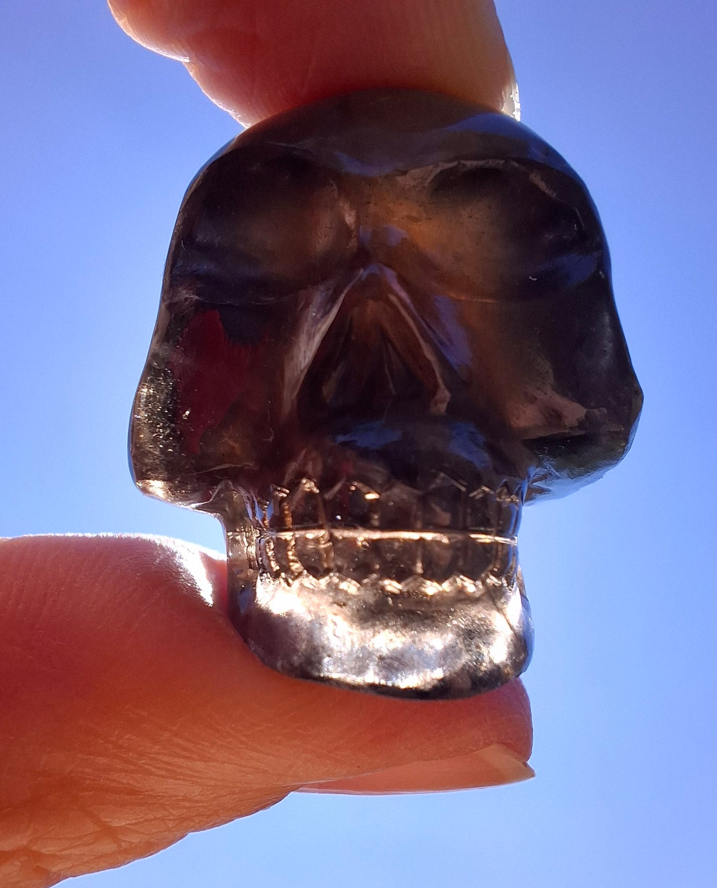 Agni Manitite SKULL Carving, 18.88g, Crystal (Ref: Ag S4)