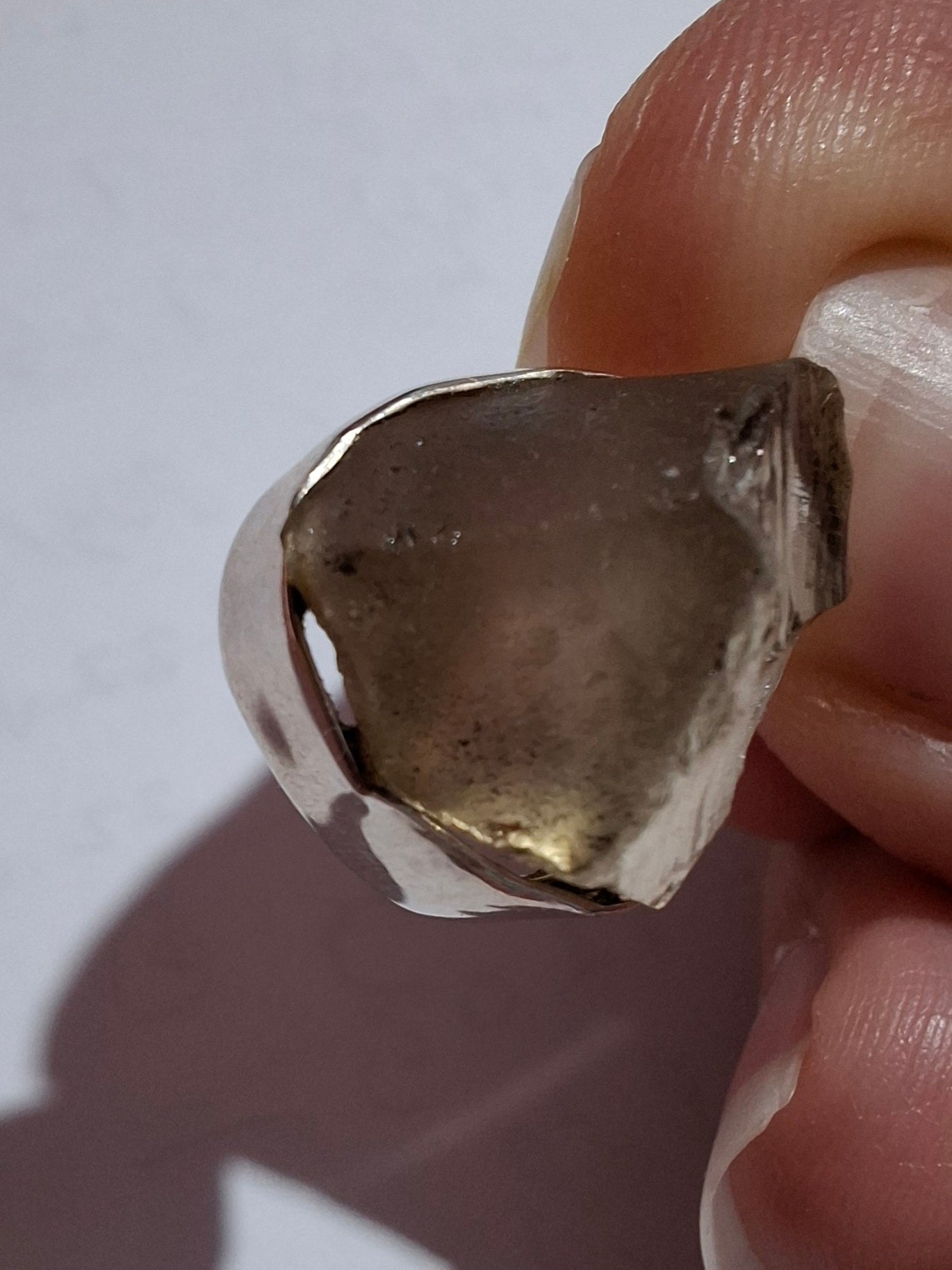 Libyan Desert Glass Pendant, 925 Silver, Tektite (Ref: LP76)