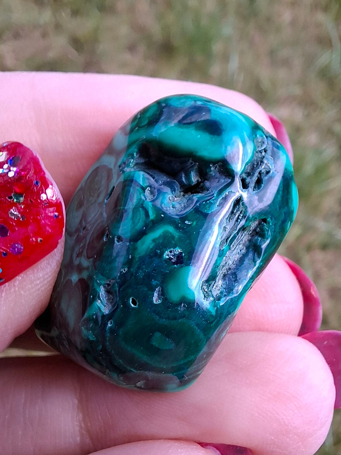 Malachite, Tumble Stone, Crystal (Ref: T157)