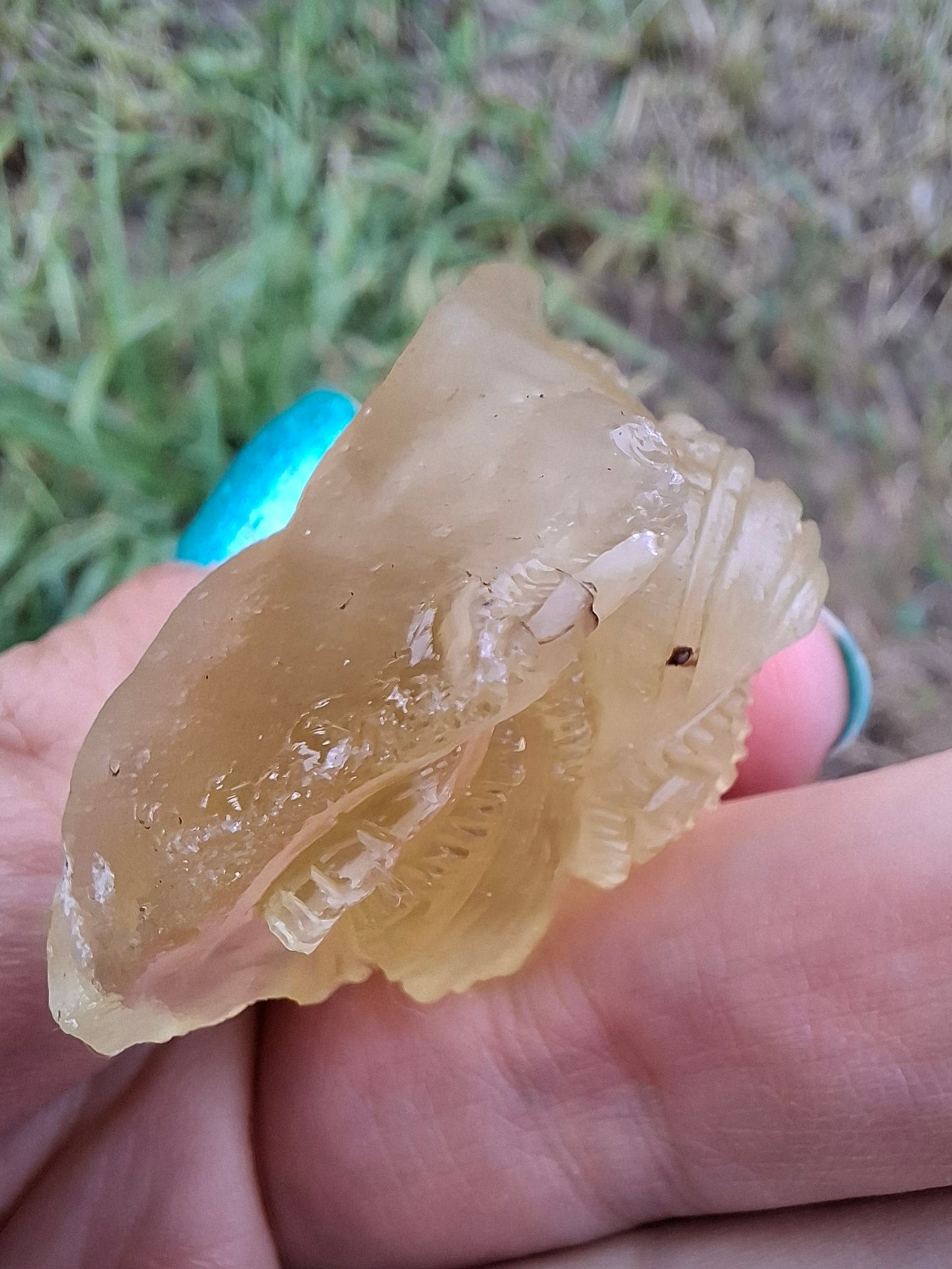 Libyan Desert Glass carving, GANESHA, 26.47g, Tektite (Ref: Ganesha1)