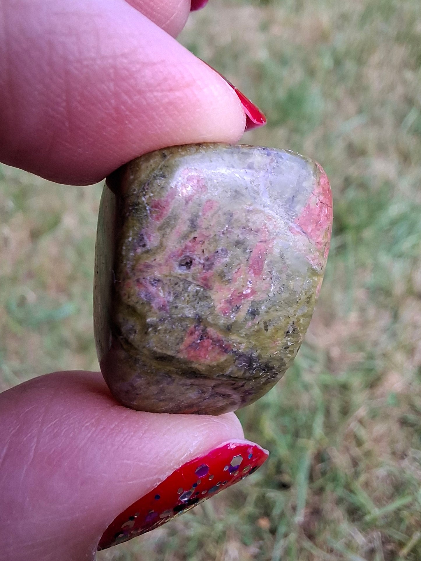 Unakite, Tumble Stone, Crystal (Ref: T186)