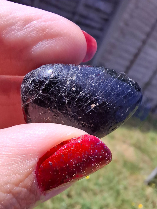 Black Tourmaline, Tumble Stone, Crystal (Ref: T219)