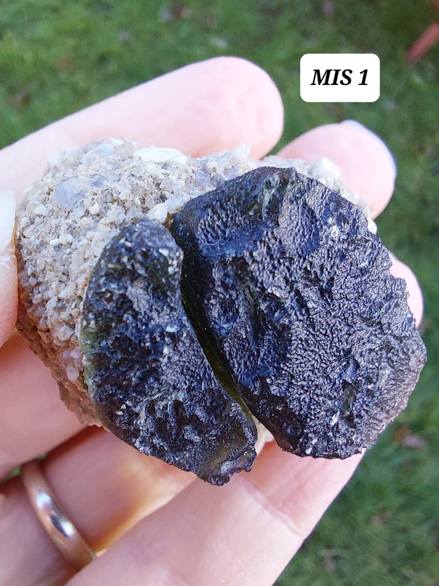 Moldavite In-Situ (in matrix), Besednice, Est-13g, Tektite (Ref: MIS1)