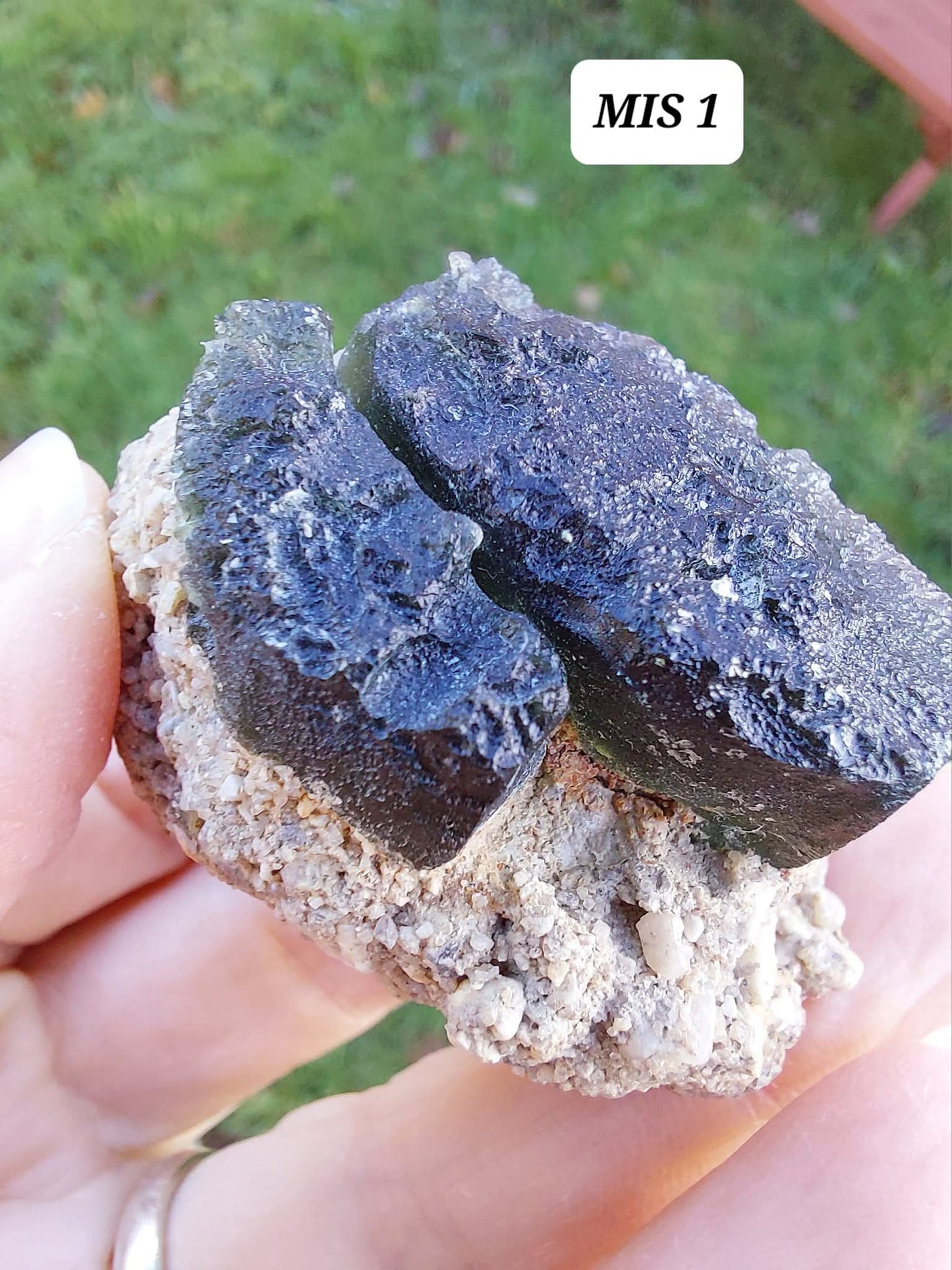 Moldavite In-Situ (in matrix), Besednice, Est-13g, Tektite (Ref: MIS1)