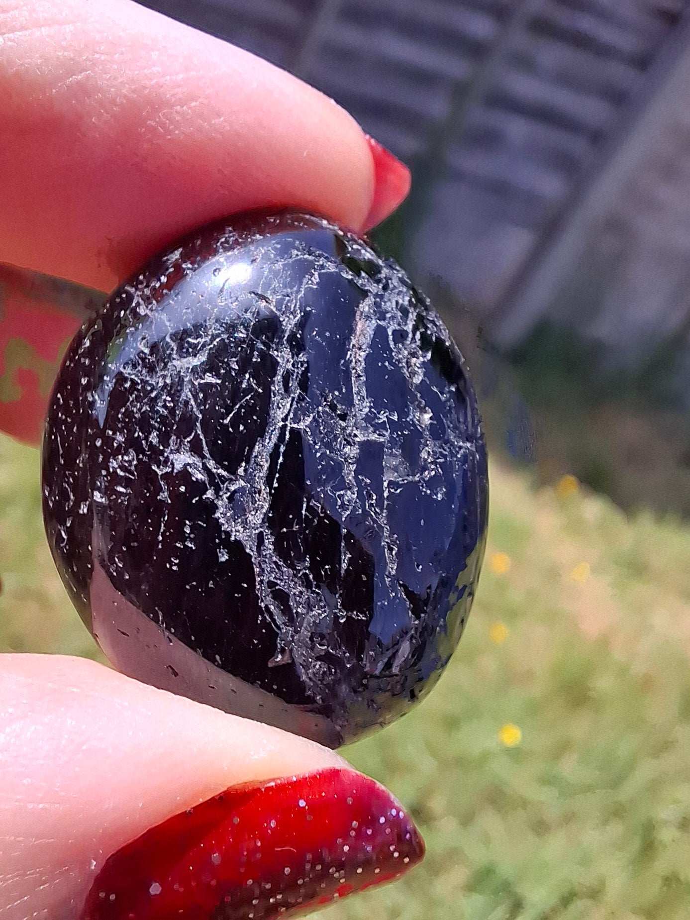 Black Tourmaline, Tumble Stone, Crystal (Ref: T217)
