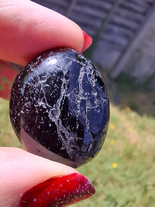 Black Tourmaline, Tumble Stone, Crystal (Ref: T217)