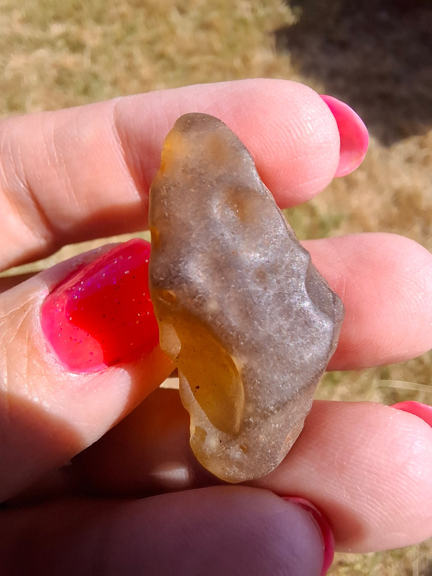 Libyan Desert Glass (darker) Piece, 10.25g, Tektite (Ref: L1368)