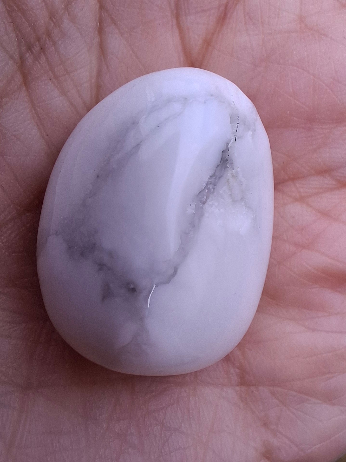 Howlite, Tumble Stone, Crystal (Ref: T37)