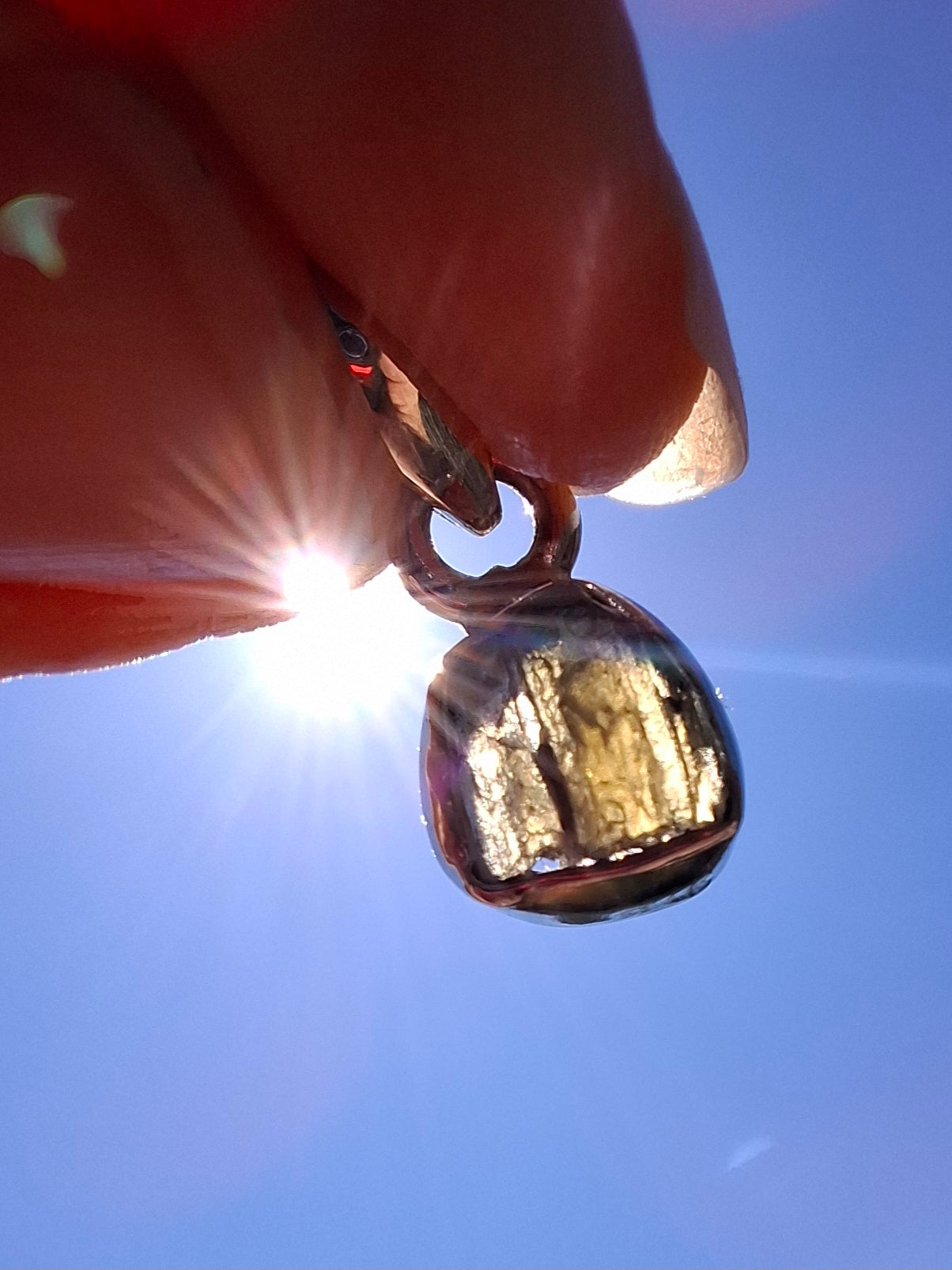 Moldavite Pendant, 925 Silver, Tektite (Ref: P50)