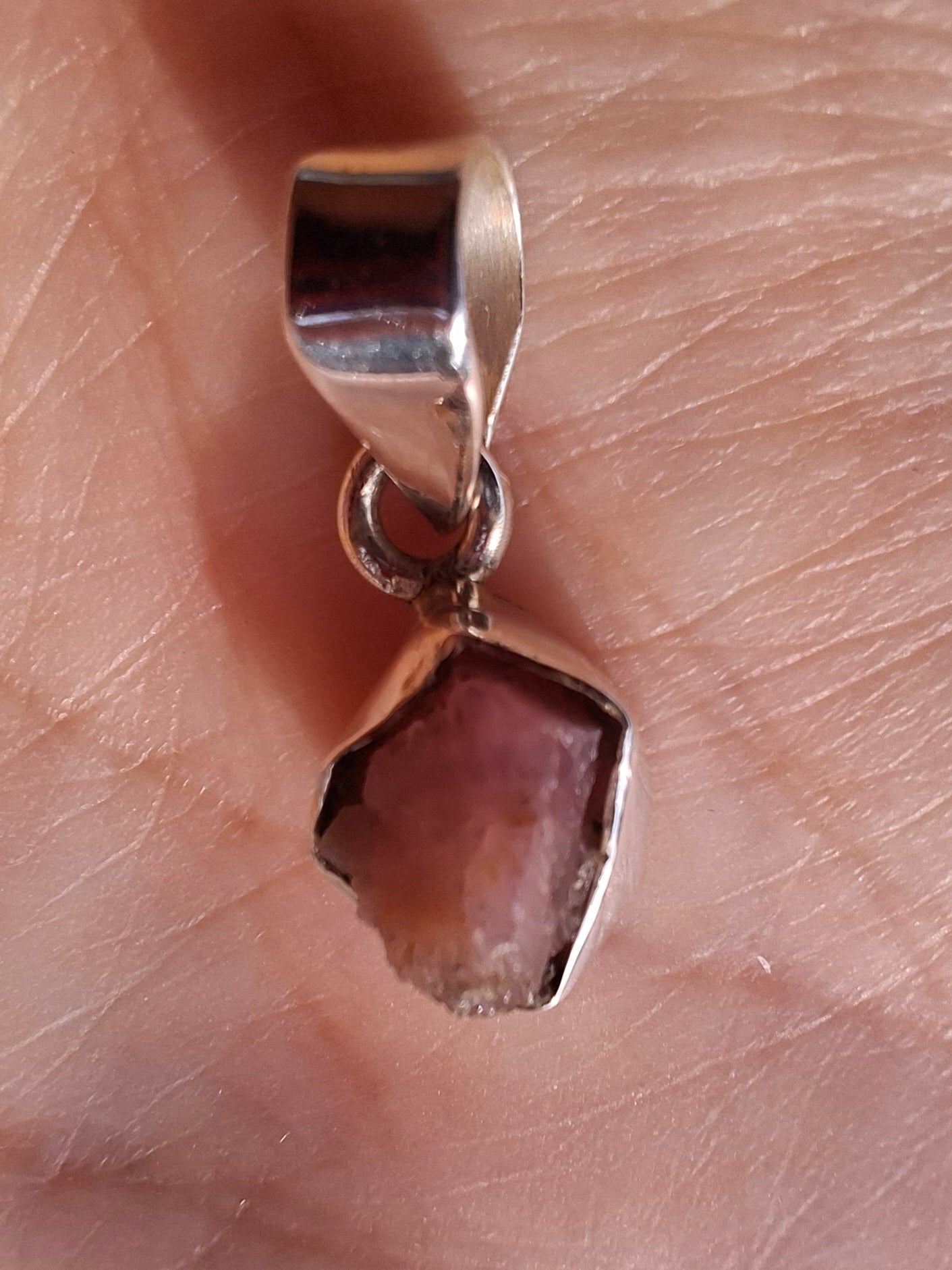 Pink Tourmaline Pendant, 925 Silver, Crystal (Ref: PT79)