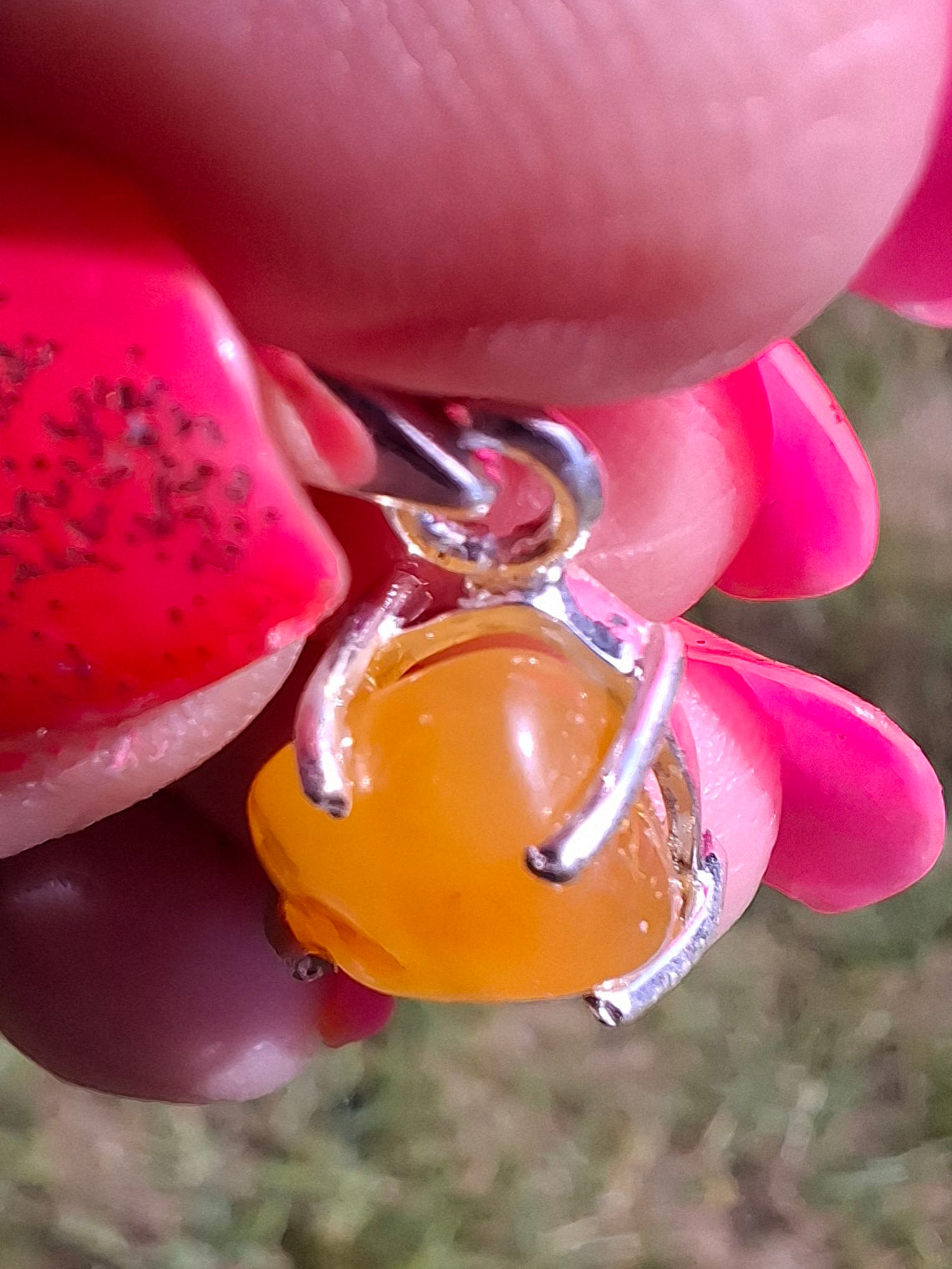 Baltic Amber Pendant, 925 Silver, Fossil (Ref: AP18)