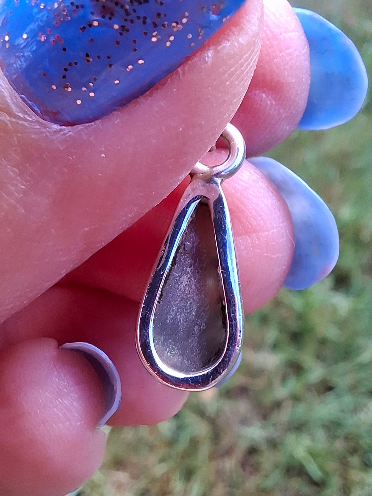 Moldavite Pendant, 925 Silver, Tektite (Ref: P73)