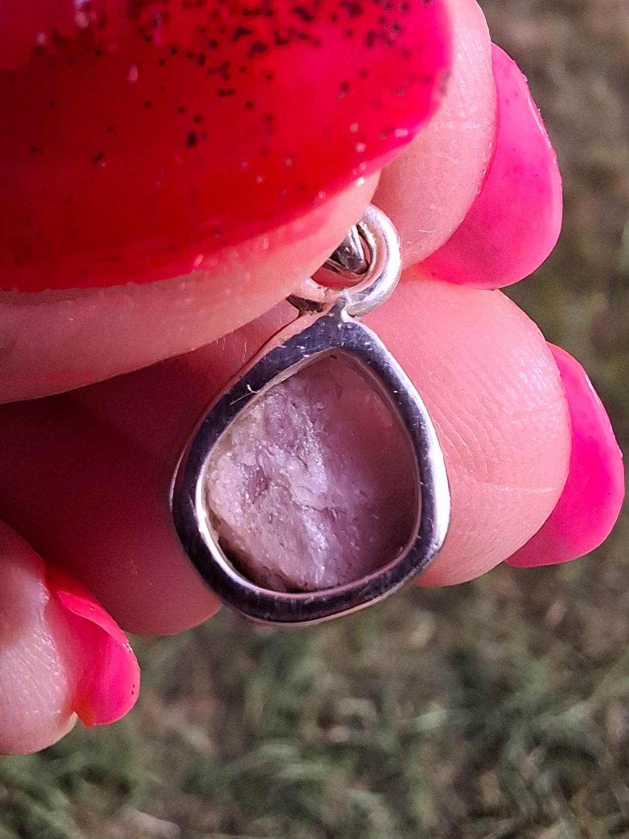 Pink Tourmaline Pendant, 925 Silver, Crystal (Ref: PT91)