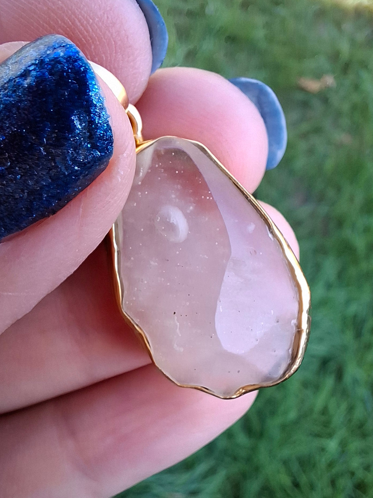 Libyan Desert Glass Pendant, 14K GOLD Plated, Tektite (Ref: LP114)