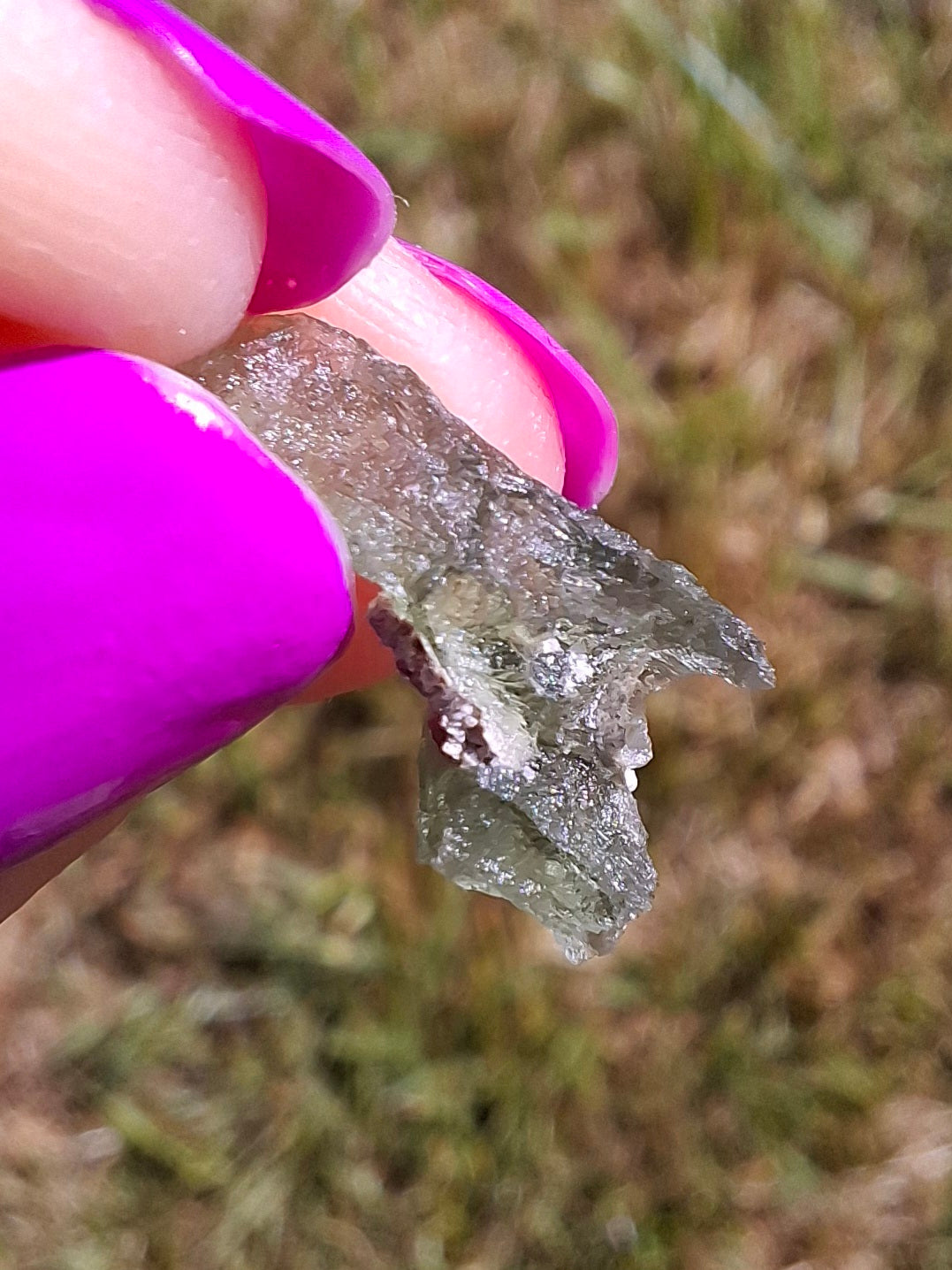 Moldavite Piece, 0.48g, Tektite (Ref: 1463)