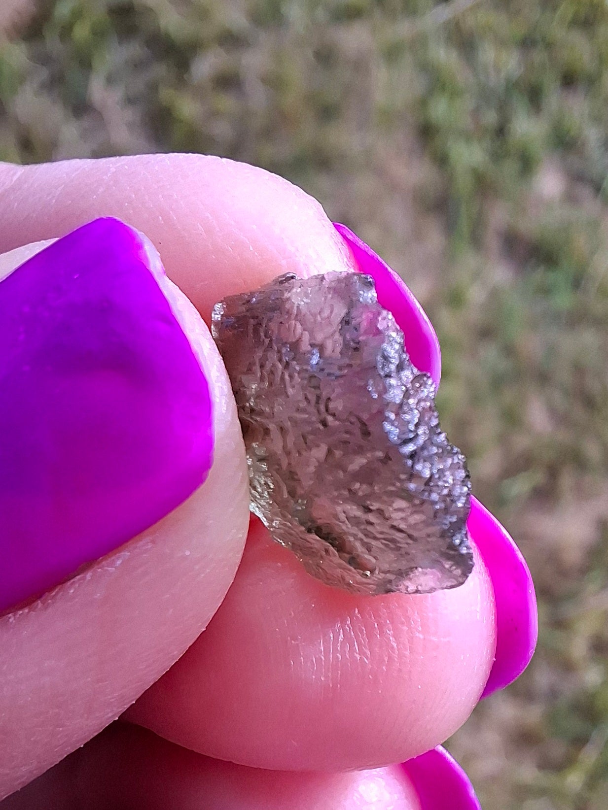 Moldavite Piece, 0.59g, Tektite (Ref: 1428)