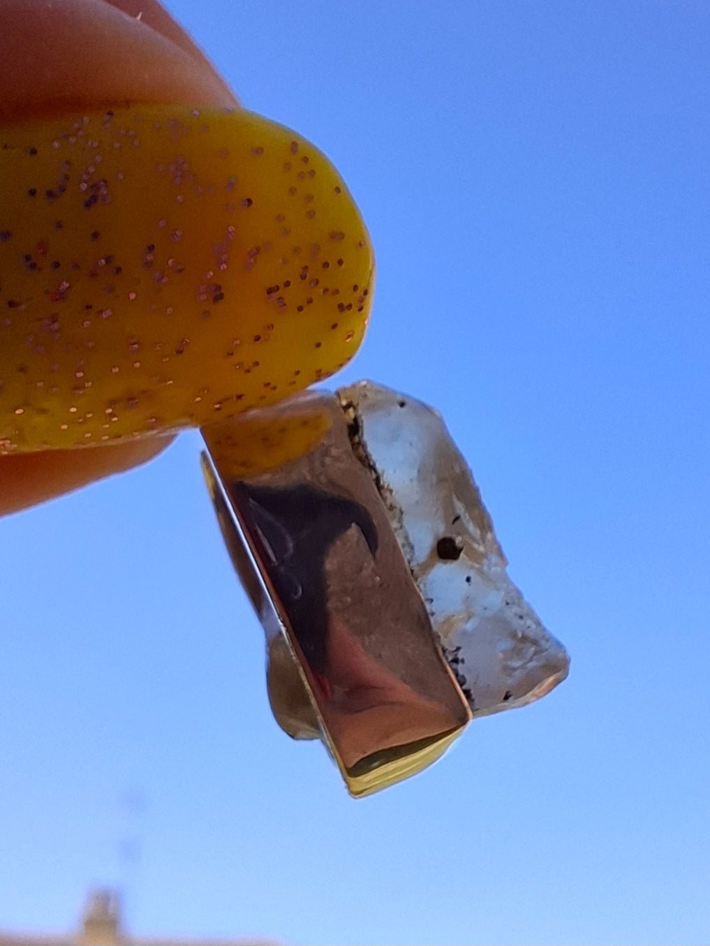 Libyan Desert Glass Pendant, 925 Silver, Tektite (Ref: LP107)