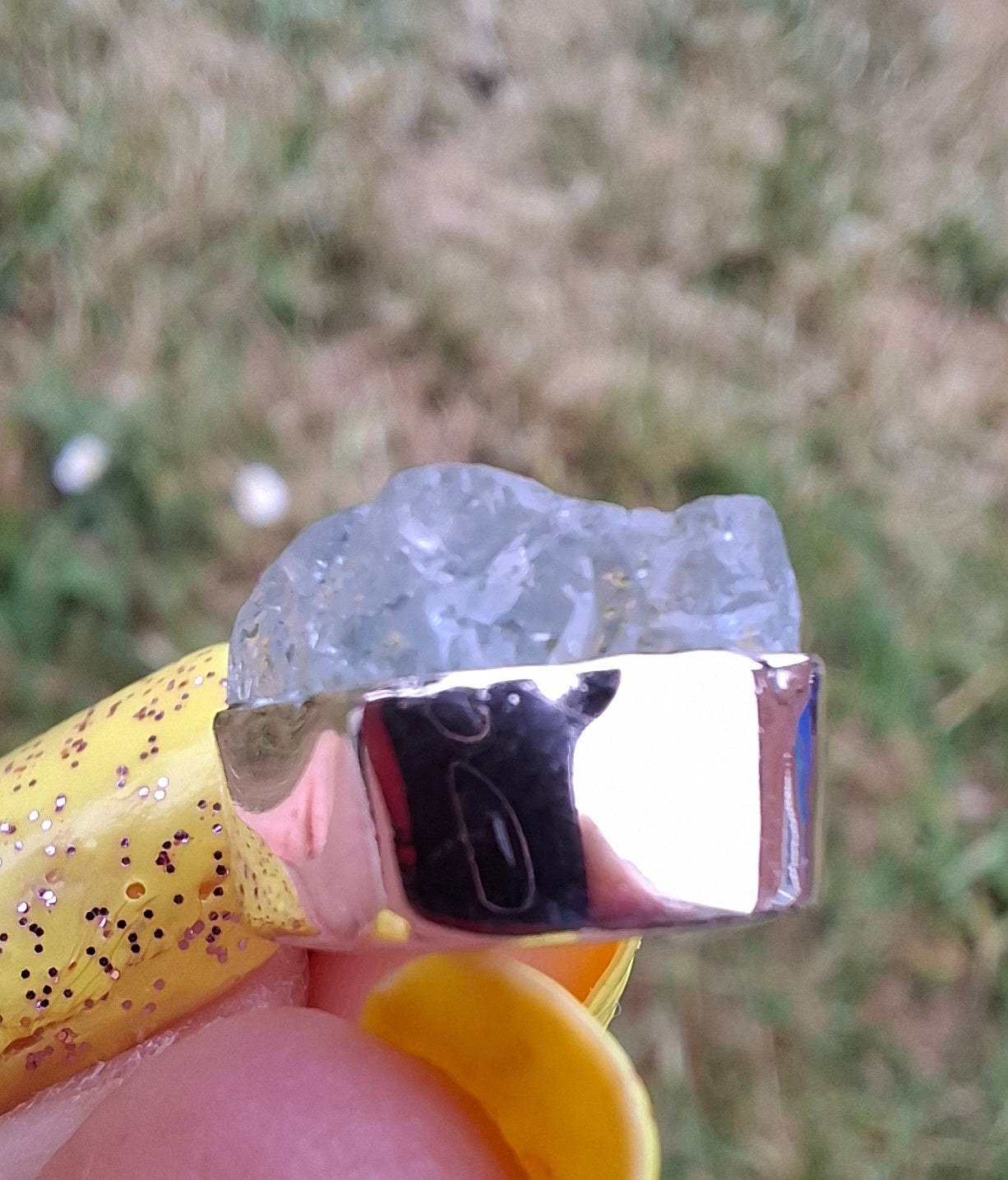 Aquamarine Pendant, 925 Silver, Crystal (Ref: AQ14)