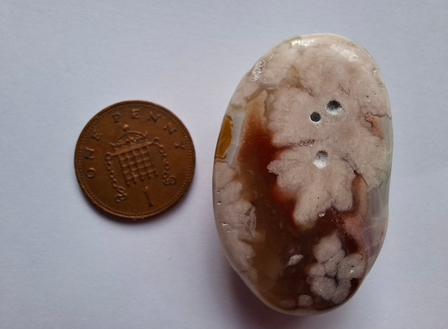 Flower Agate, Tumble Stone, Crystal (Ref: T69)