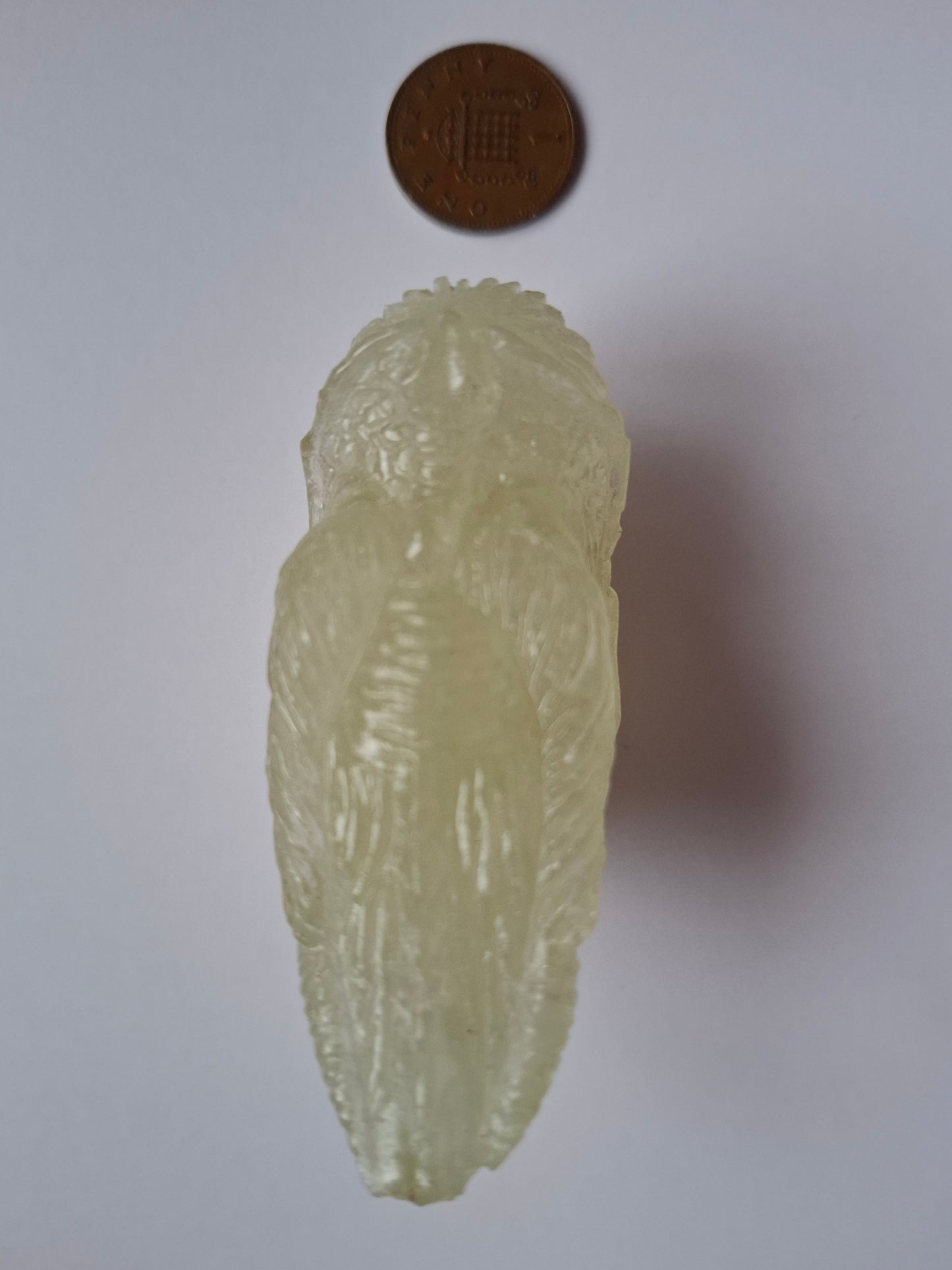 Libyan Desert Glass DRAGON HEAD Carving, 75.84g, Tektite (Ref: Dragon1)