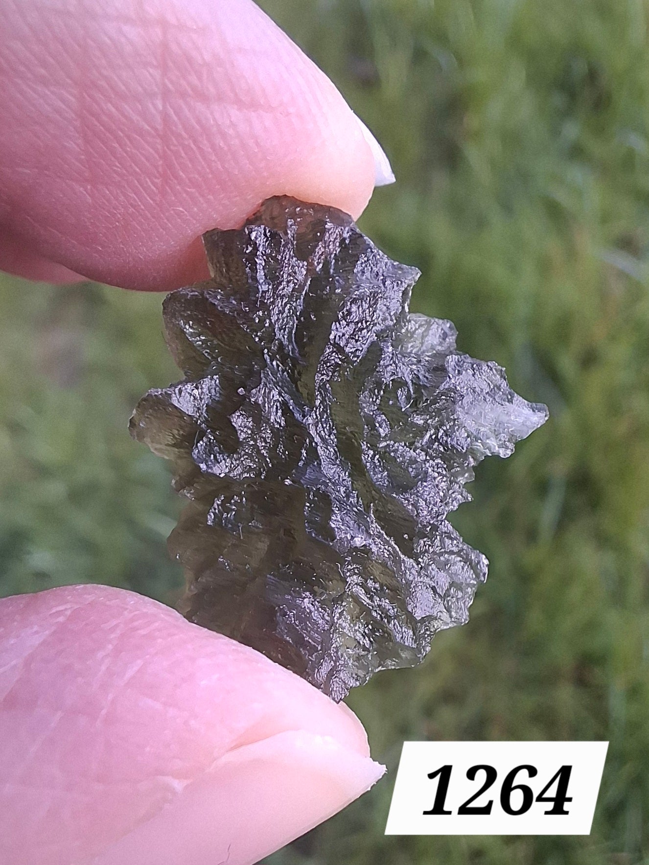 Moldavite Piece, JEZKOVNA BESEDNICE, 2.00g, Tektite (Ref: 1264)