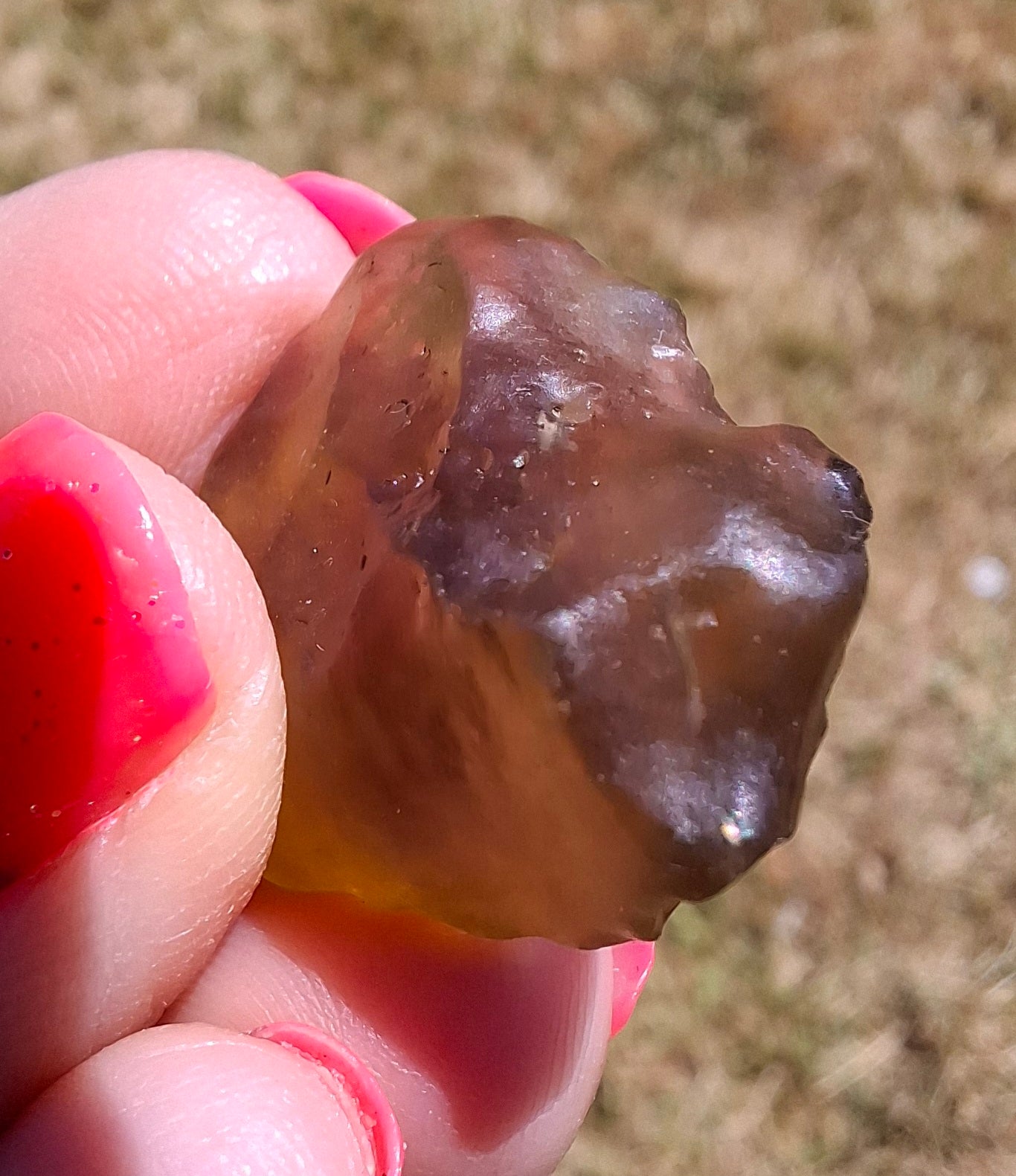 Libyan Desert Glass (darker) Piece, 4.84g, Tektite (Ref: L1360)