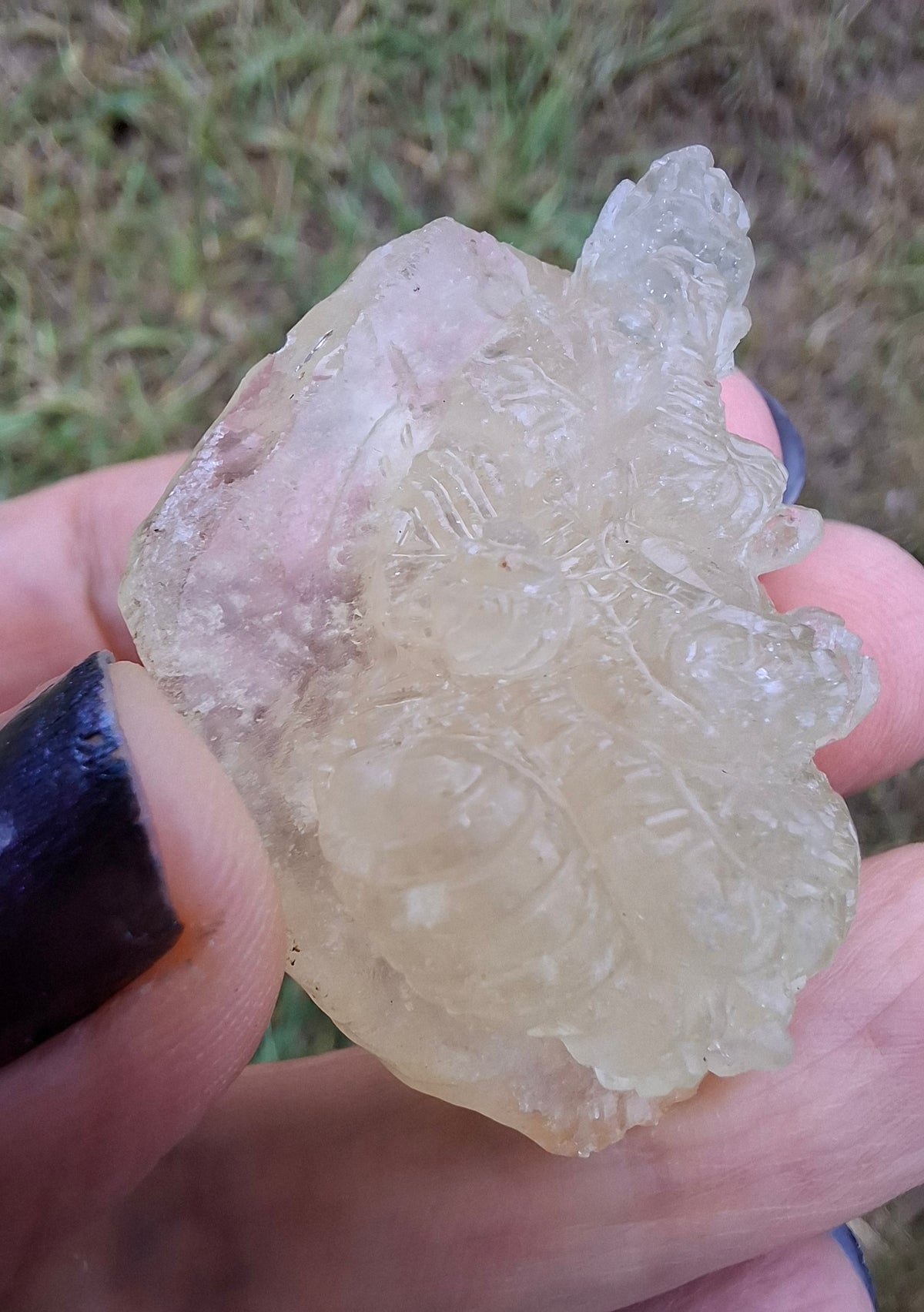 Libyan Desert Glass GANESHA carving, 20.76g, Tektite (Ref: Ganesha4)