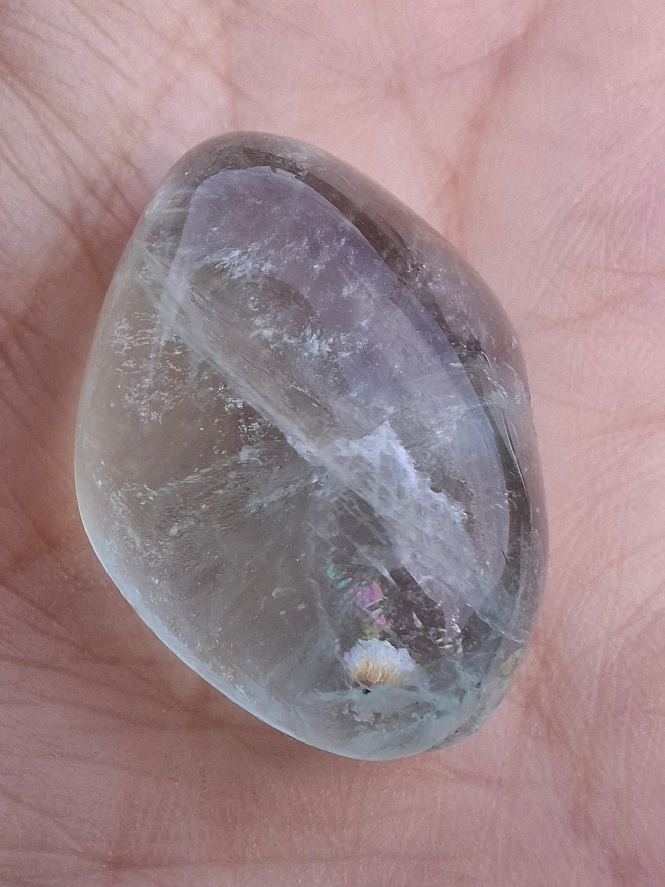 Fluorite, Tumble Stone, Crystal 🌈 (Ref: T47)