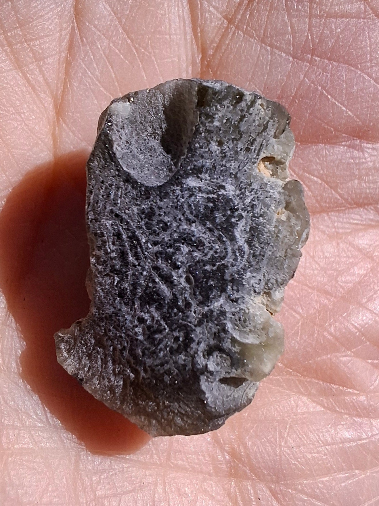 Moldavite Piece, SNOWFLAKE, FROSTED, BARTOCHOV, 4.30g, Tektite (Ref: 1363)