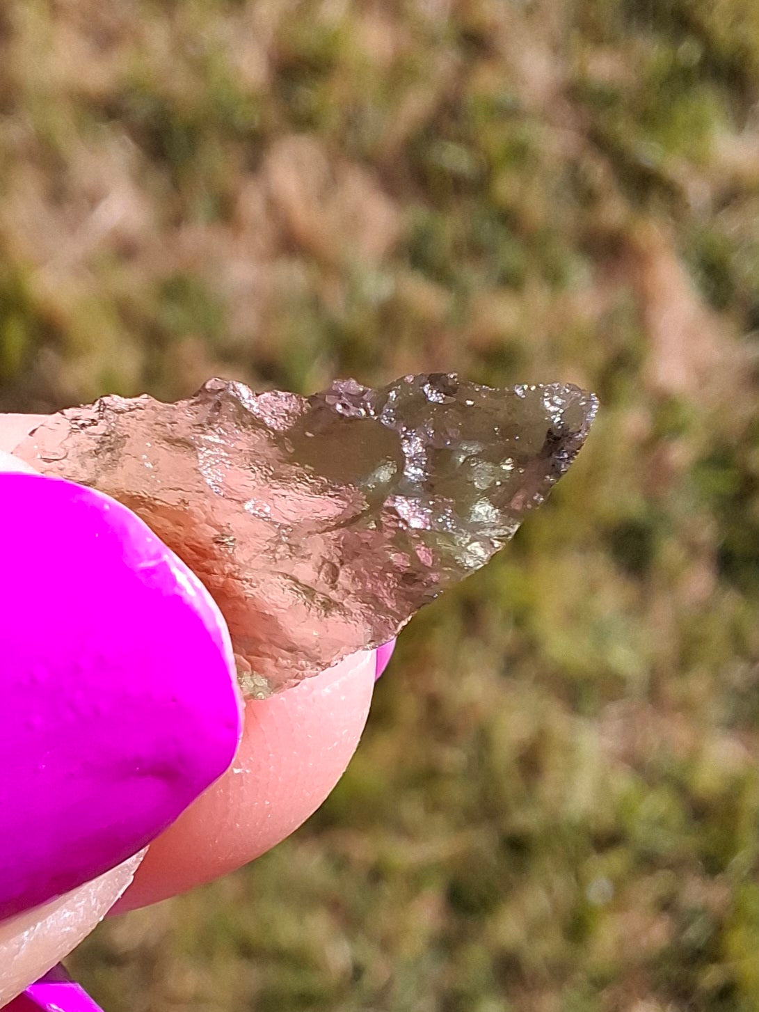 Moldavite Piece, 0.43g, Tektite (Ref: 1435)