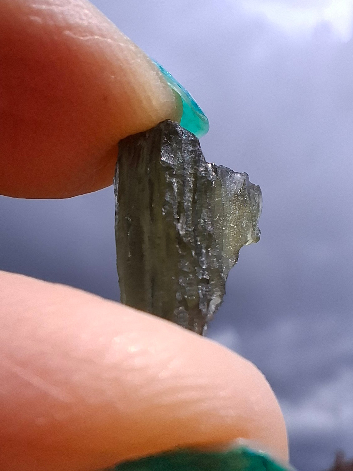 Moldavite Piece, 0.64g, Tektite (Ref: 1424)