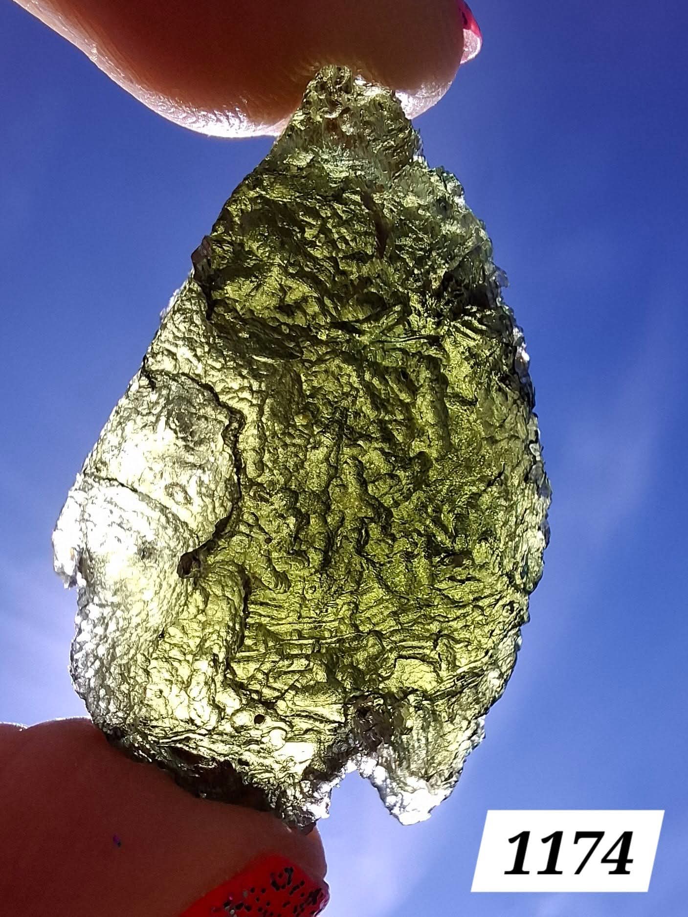 Moldavite Piece, JAKULE, 10.05g, Tektite (Ref: 1174)