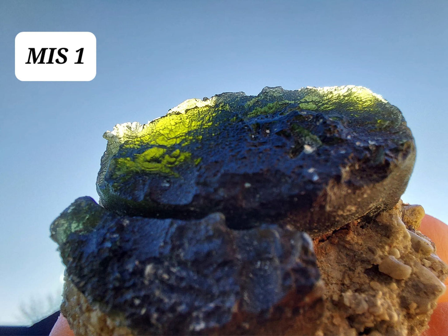 Moldavite In-Situ (in matrix), Besednice, Est-13g, Tektite (Ref: MIS1)