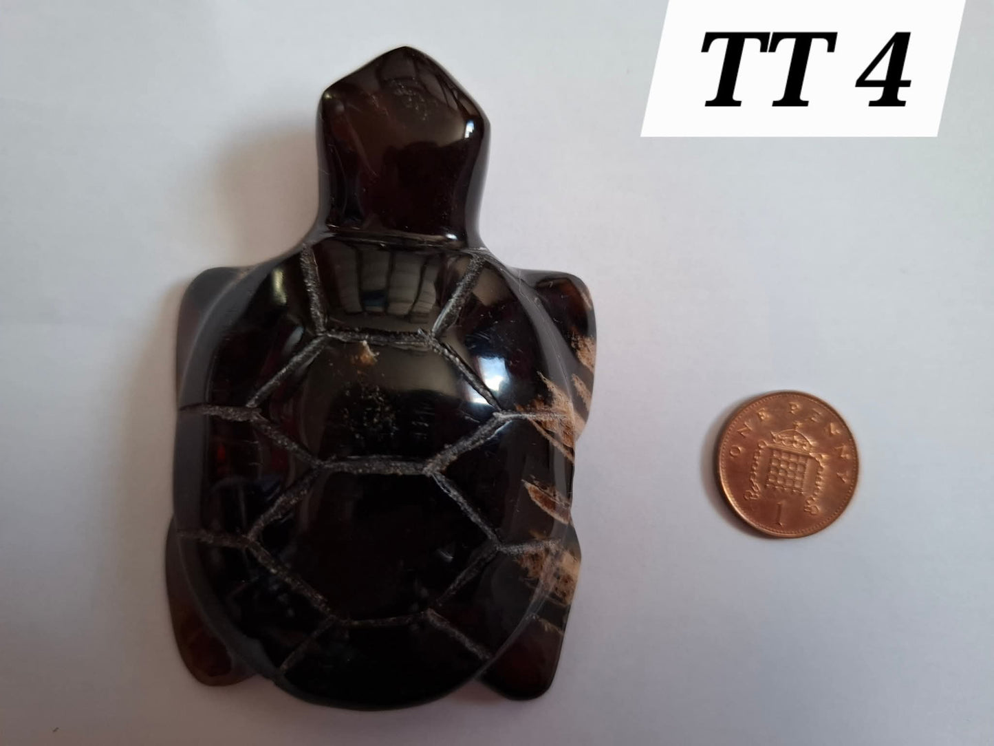 Red Amber Turtle, 47.85g, Carving, Fossil (Ref: TT4)