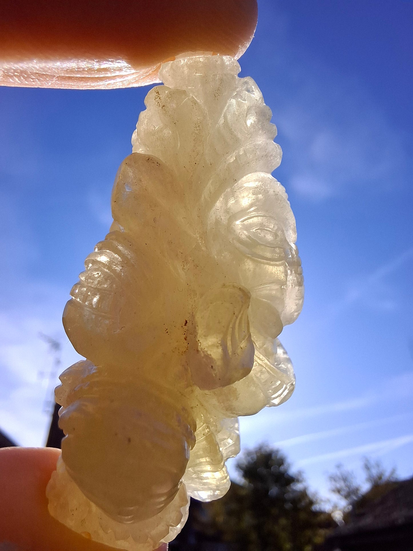 Libyan Desert Glass GANESHA craving, 31.21g, Tektite (Ref: Ganesha2)