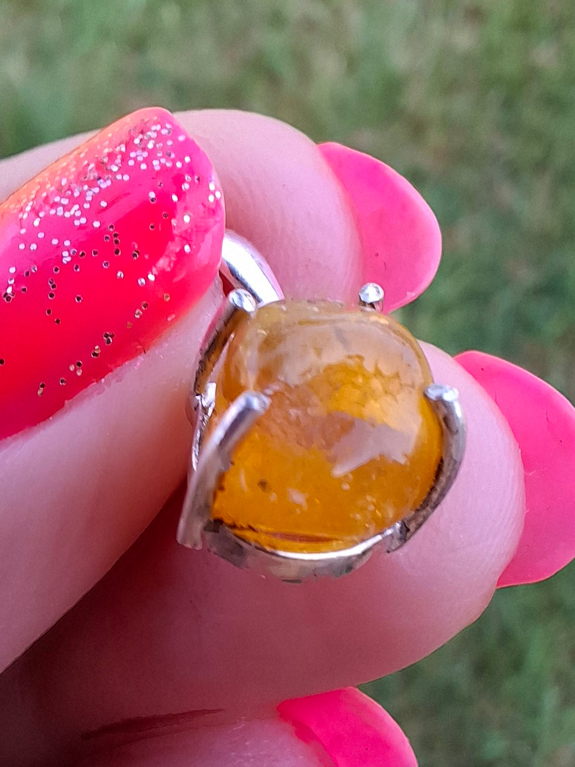 Baltic Amber Pendant, 925 Silver, Fossil (Ref: AP17)