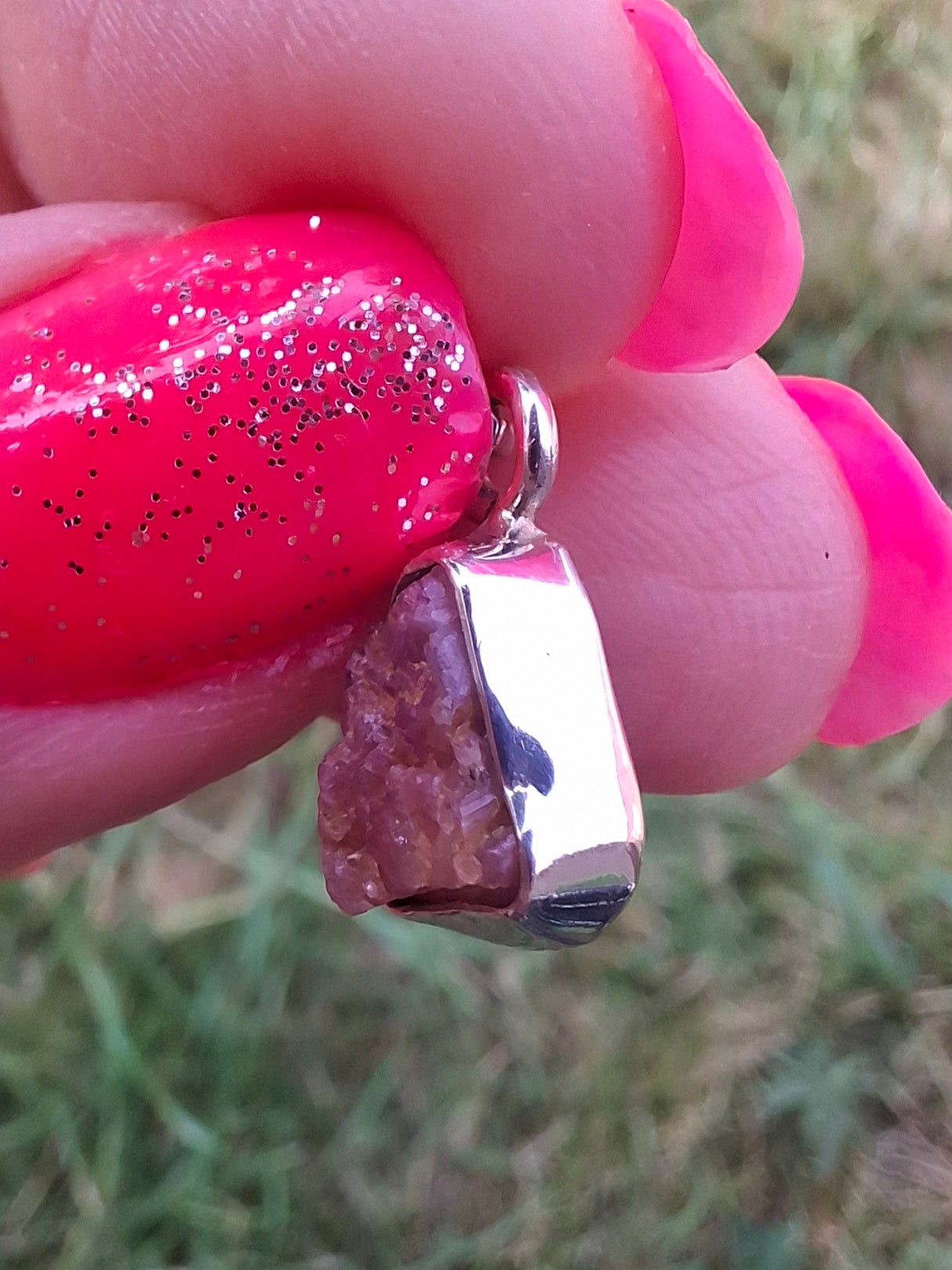 Pink Tourmaline Pendant, 925 Silver, Crystal (Ref: PT88)