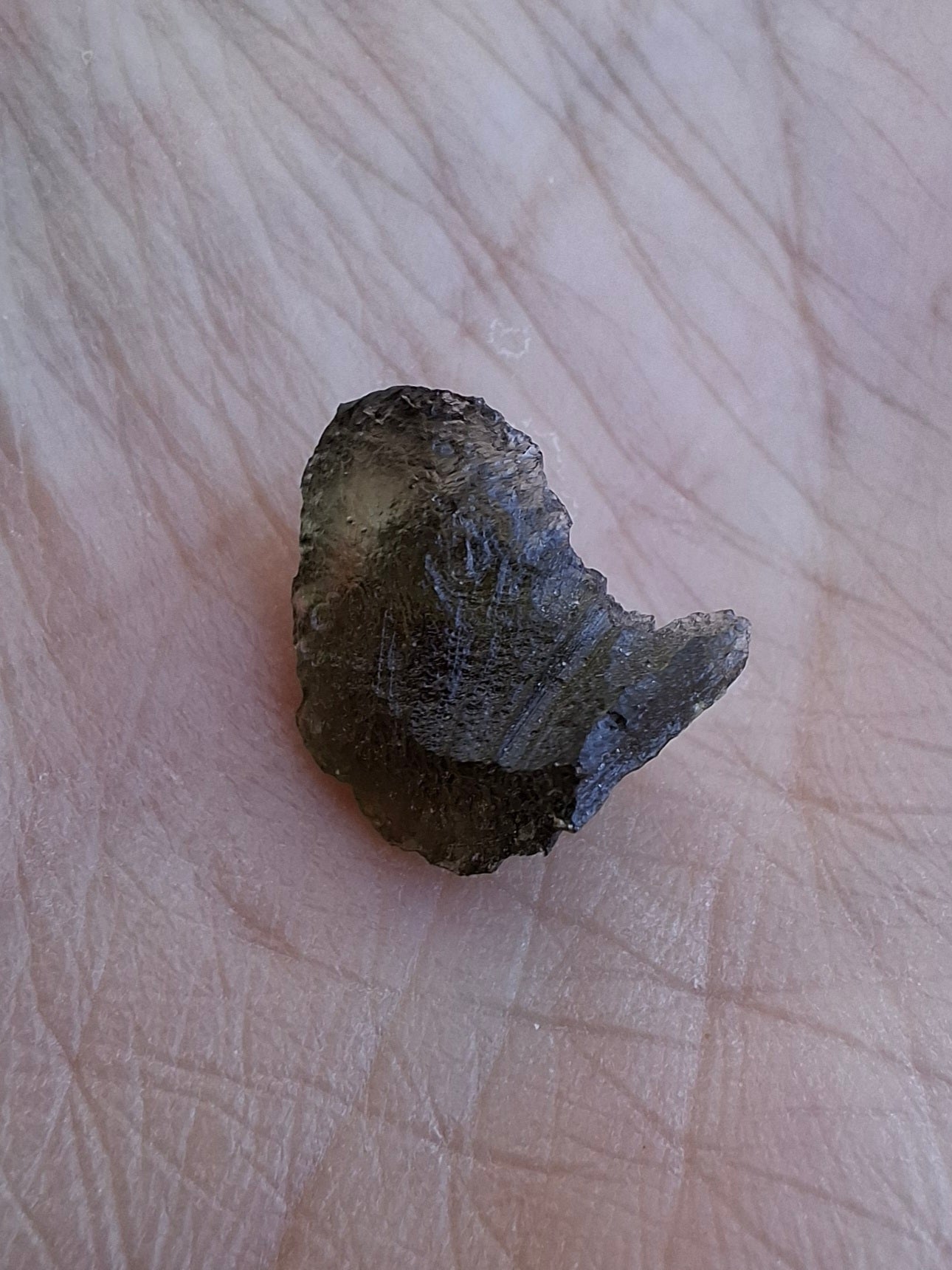 Moldavite Piece, 0.81g, Tektite (Ref: 1400)