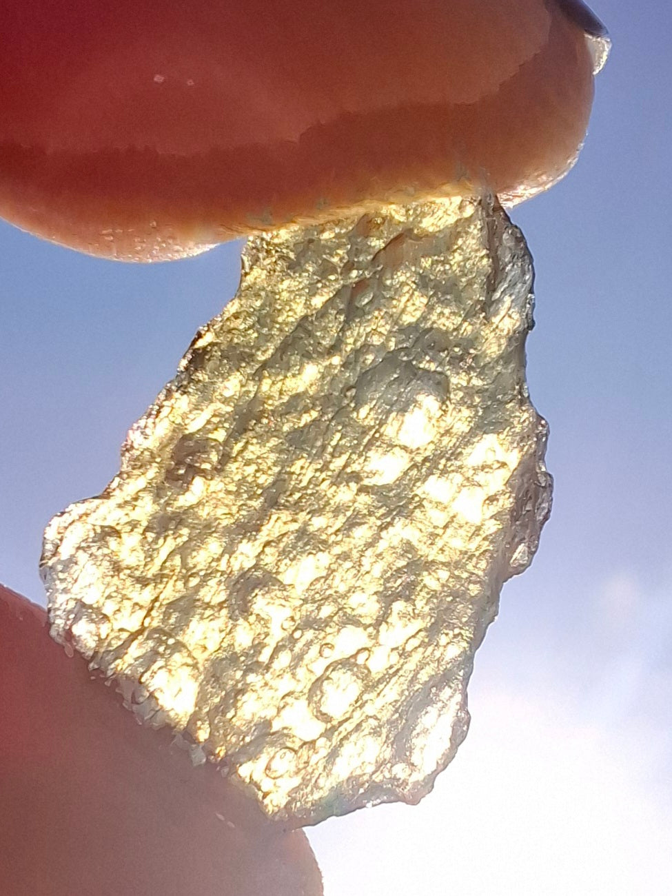 Moldavite Piece, 0.74g, Tektite (Ref: 1378)