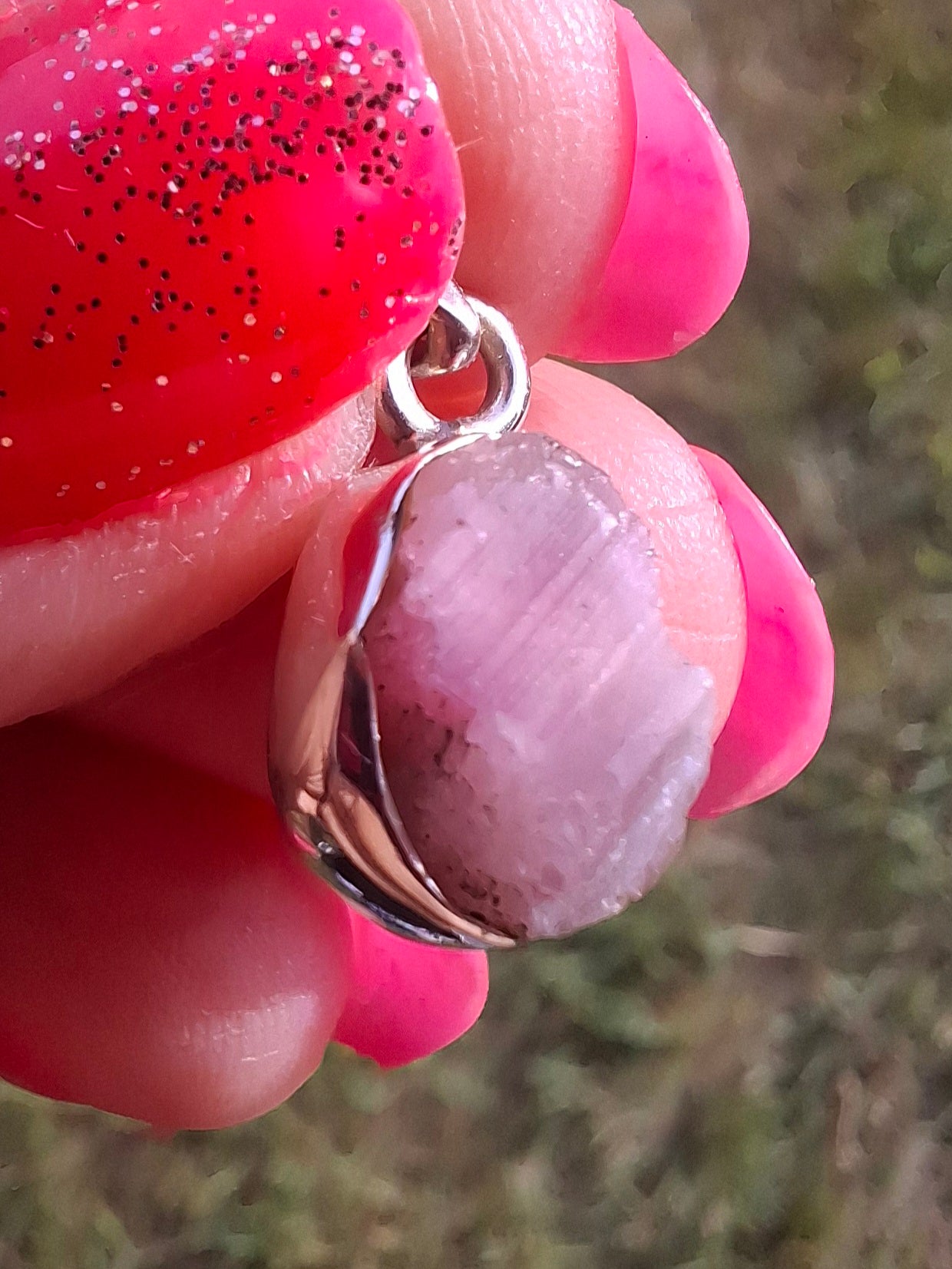 Pink Tourmaline Pendant, 925 Silver, Crystal (Ref: PT71)