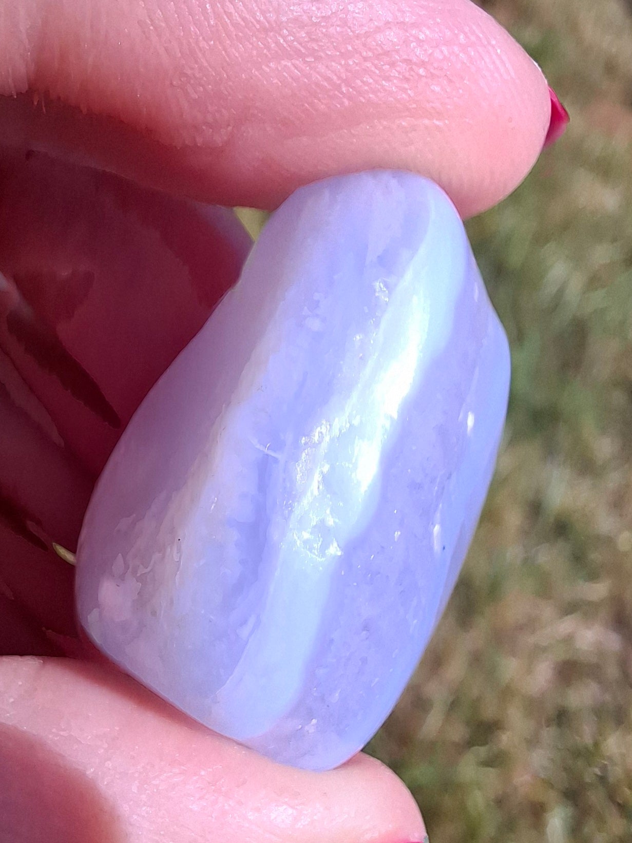 Blue Lace Agate, Tumble Stone, Crystal (Ref: T145)
